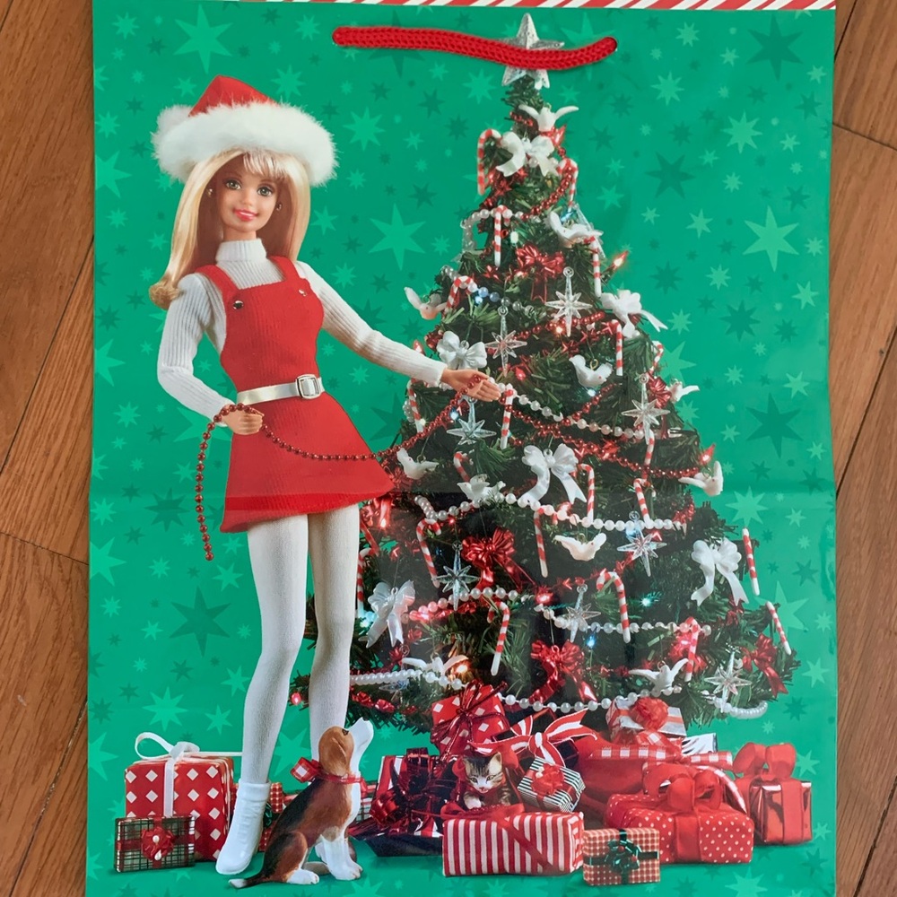 5-VTG 1997 Barbie Hallmark Christmas gift bags
